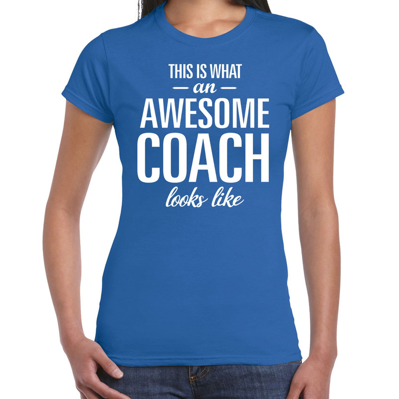 Awesome coach cadeau t shirt blauw dames Coach bedankt cadeau