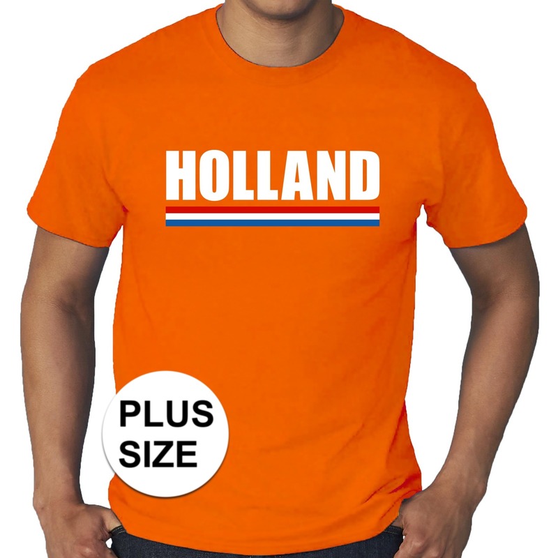Oranje Holland supporter grote maten shirt heren Holland supporter fan kleding