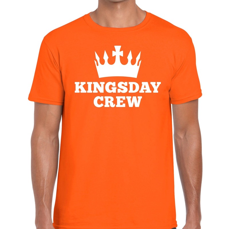 Oranje Kingsday crew t shirt Shirt voor heren Koningsdag kleding