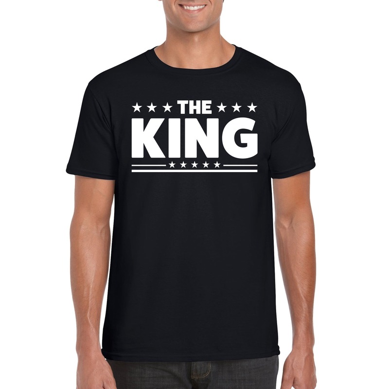 The king heren shirt zwart Heren feest t shirts