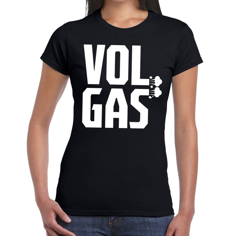 Vol gas t-shirt - zwart Achterhoek festival shirt voor dames
