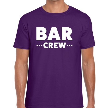 Bar Crew t-shirt for men - staff shirt - purple