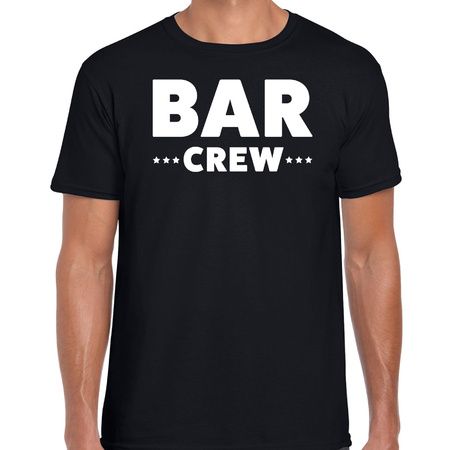 Bellatio Decorations Bar Crew t-shirt voor heren - personeel/staff shirt - zwart