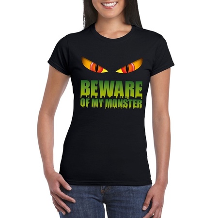 Beware of my monster Halloween t-shirt black women
