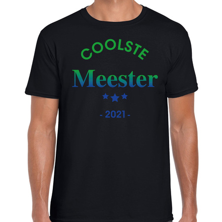 Coolste meester 2021 cadeau t-shirt heren - Cadeau meesterdag