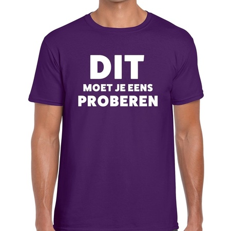 Dit moet je eens proberen t-shirt purple men