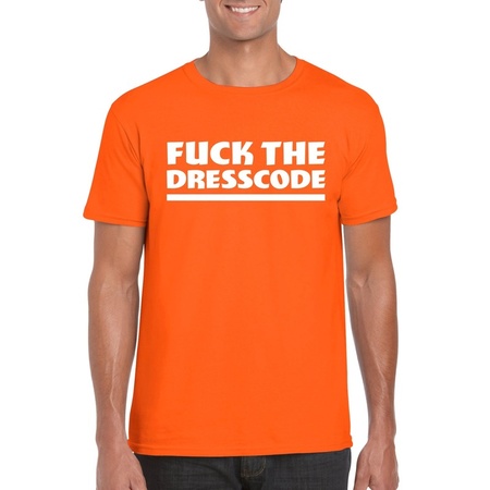 Fuck the dresscode T-shirt orange for men