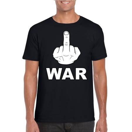 Fuck war / oorlog t-shirt zwart - heren - katoen