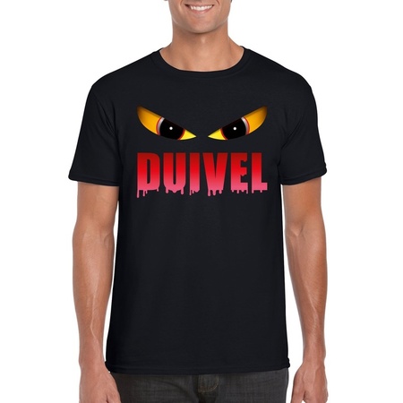 Halloween devil eyes t-shirt black for men