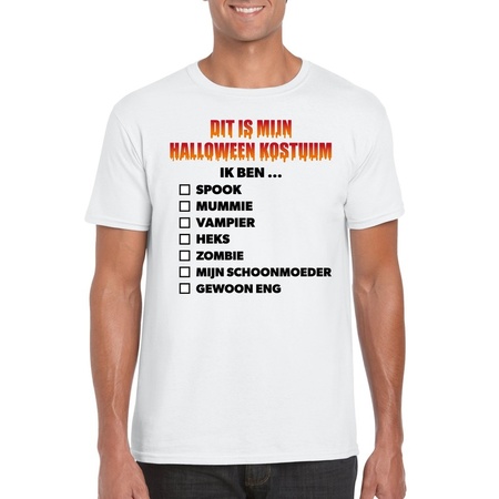 Halloween list t-shirt white for men