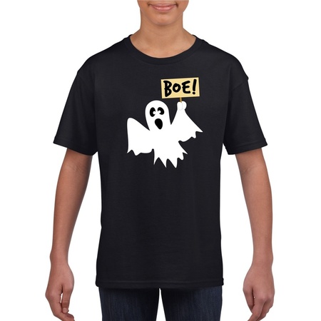 Halloween spook t-shirt zwart jongens en meisjes - Halloween kostuum kind