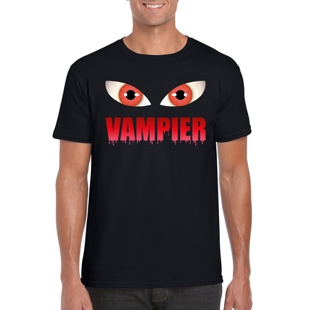 Halloween vampire eyes t-shirt black for men