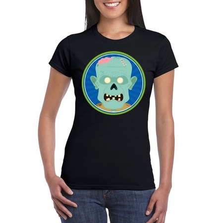 Halloween zombie t-shirt black women