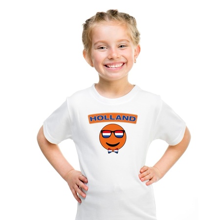 Holland smiley t-shirt white children