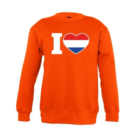 Orange I love Holland sweater kids