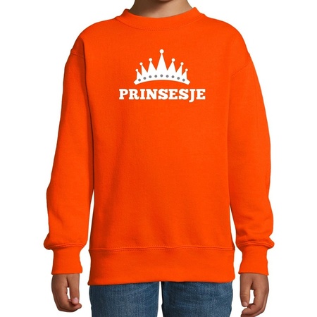 Orange Prinsesje sweater girls