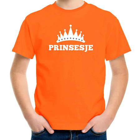 Orange Prinsesje t-shirt girls