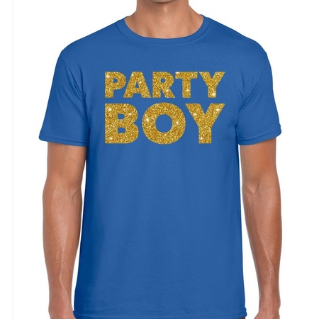 Party Boy glitter t-shirt blue men