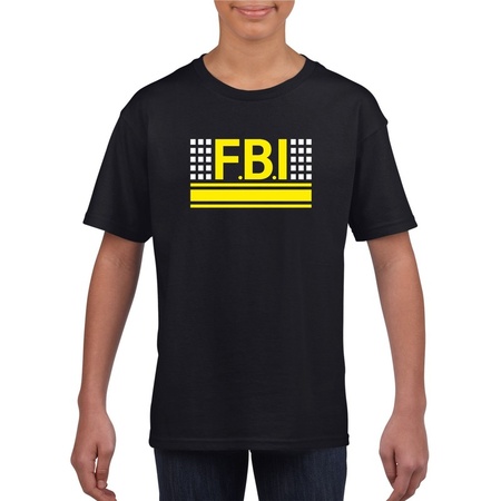 Politie FBI logo t-shirt black for children