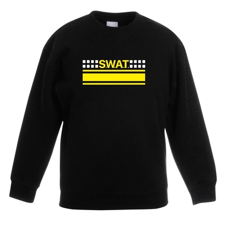 SWAT speciale eenheid logo zwarte sweater voor jongens en meisjes - Politie verkleedkleding