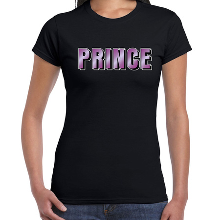 Prince muziek kado t-shirt zwart dames - purple fan shirt - verjaardag / cadeau t-shirt