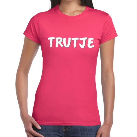 Trutje fun tekst t-shirt roze dames - dames tekst shirt Trutje