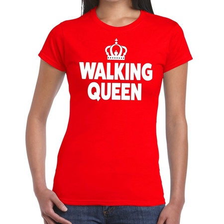 Walking Queen t-shirt red women