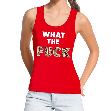 What the Fuck tiger tanktop red women