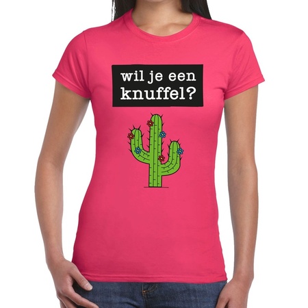 Wil je een Knuffel t-shirt pink women