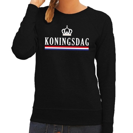 Koningsdag with flag sweater black women